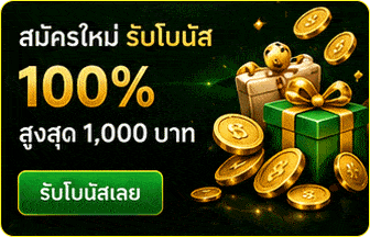 สมัครใหม่ รับโบนัส 100%